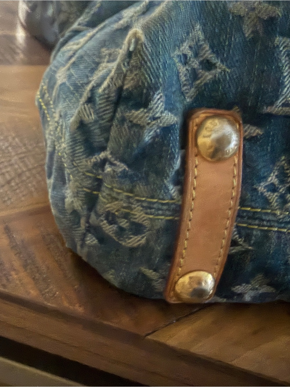 Vintage Louis Vuitton Denim Baggy GM Blue - Picture 9 of 16